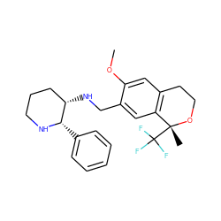 COc1cc2c(cc1CN[C@H]1CCCN[C@H]1c1ccccc1)[C@@](C)(C(F)(F)F)OCC2 ZINC000040395238