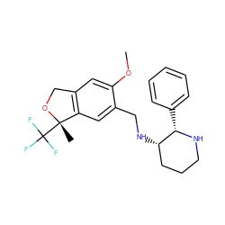 COc1cc2c(cc1CN[C@H]1CCCN[C@H]1c1ccccc1)[C@](C)(C(F)(F)F)OC2 ZINC000022448898