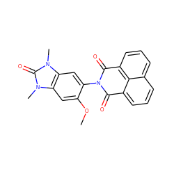 COc1cc2c(cc1N1C(=O)c3cccc4cccc(c34)C1=O)n(C)c(=O)n2C ZINC001772646573