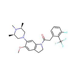 COc1cc2c(cc1N1C[C@H](C)N(C)[C@H](C)C1)N(C(=O)Cc1cccc(F)c1C(F)(F)F)CC2 ZINC000028521313