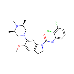 COc1cc2c(cc1N1C[C@H](C)N(C)[C@H](C)C1)N(C(=O)Nc1cccc(Cl)c1Cl)CC2 ZINC000028523001