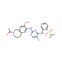 COc1cc2c(cc1Nc1ncc(Cl)c(Nc3ccccc3S(=O)(=O)C(C)C)n1)CCCN(C(C)=O)C2 ZINC000473133734