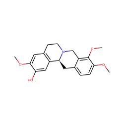 COc1cc2c(cc1O)[C@@H]1Cc3ccc(OC)c(OC)c3CN1CC2 ZINC000030725153