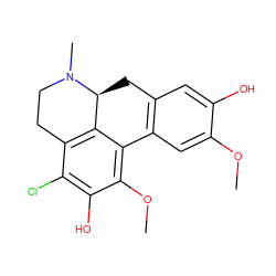 COc1cc2c(cc1O)C[C@H]1c3c(c(Cl)c(O)c(OC)c3-2)CCN1C ZINC000038794232