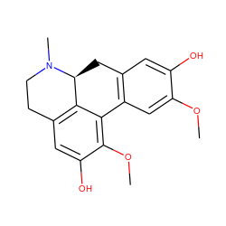 COc1cc2c(cc1O)C[C@H]1c3c(cc(O)c(OC)c3-2)CCN1C ZINC000000135449