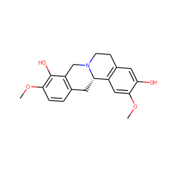 COc1cc2c(cc1O)CCN1Cc3c(ccc(OC)c3O)C[C@@H]21 ZINC000031516413