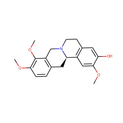 COc1cc2c(cc1O)CCN1Cc3c(ccc(OC)c3OC)C[C@H]21 ZINC000029746997