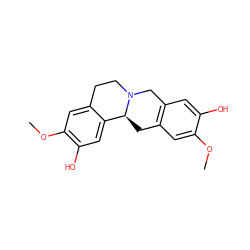 COc1cc2c(cc1O)CN1CCc3cc(OC)c(O)cc3[C@@H]1C2 ZINC000014886040