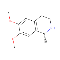 COc1cc2c(cc1OC)[C@@H](C)NCC2 ZINC000003881908