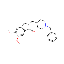 COc1cc2c(cc1OC)[C@@H](O)[C@@H](CC1CCN(Cc3ccccc3)CC1)C2 ZINC000002046797