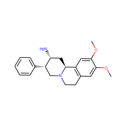 COc1cc2c(cc1OC)[C@@H]1C[C@@H](N)[C@@H](c3ccccc3)CN1CC2 ZINC000028821834