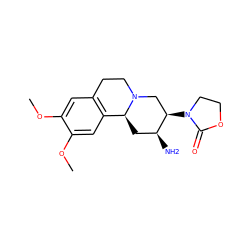 COc1cc2c(cc1OC)[C@@H]1C[C@H](N)[C@H](N3CCOC3=O)CN1CC2 ZINC000045337951