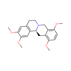 COc1cc2c(cc1OC)[C@@H]1Cc3c(OC)ccc(OC)c3CN1CC2 ZINC000142126690