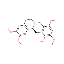 COc1cc2c(cc1OC)[C@@H]1Cc3c(c(OC)cc(OC)c3OC)CN1CC2 ZINC001772640648