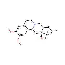 COc1cc2c(cc1OC)[C@H]1C[C@@](O)(C(C)(C)C)[C@H](CC(C)C)CN1CC2 ZINC000029570796