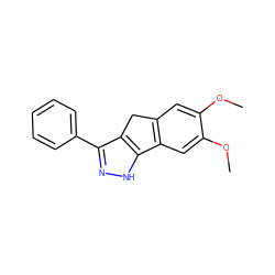 COc1cc2c(cc1OC)-c1[nH]nc(-c3ccccc3)c1C2 ZINC000013677812