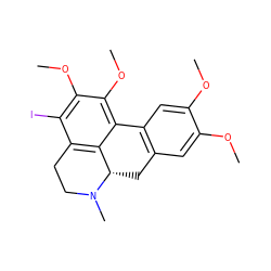 COc1cc2c(cc1OC)-c1c(OC)c(OC)c(I)c3c1[C@H](C2)N(C)CC3 ZINC000029041642