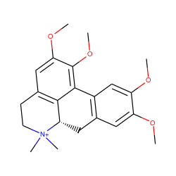 COc1cc2c(cc1OC)-c1c(OC)c(OC)cc3c1[C@H](C2)[N+](C)(C)CC3 ZINC000000855985