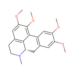 COc1cc2c(cc1OC)-c1c(OC)c(OC)cc3c1[C@H](C2)N(C)CC3 ZINC000000607911