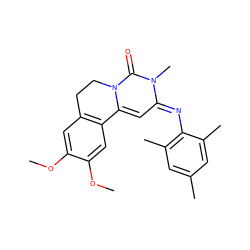 COc1cc2c(cc1OC)-c1c/c(=N\c3c(C)cc(C)cc3C)n(C)c(=O)n1CC2 ZINC000100001979