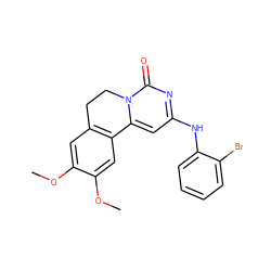 COc1cc2c(cc1OC)-c1cc(Nc3ccccc3Br)nc(=O)n1CC2 ZINC000002109844