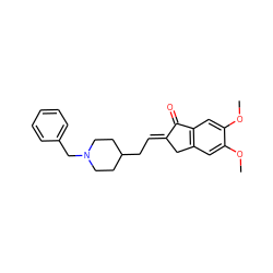 COc1cc2c(cc1OC)C(=O)/C(=C/CC1CCN(Cc3ccccc3)CC1)C2 ZINC000028000459