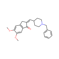 COc1cc2c(cc1OC)C(=O)/C(=C\C1CCN(Cc3ccccc3)CC1)C2 ZINC000022055510