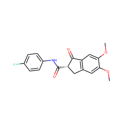 COc1cc2c(cc1OC)C(=O)[C@@H](C(=O)Nc1ccc(F)cc1)C2 ZINC000473154652