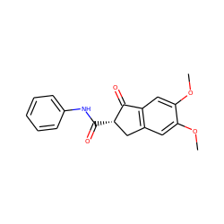 COc1cc2c(cc1OC)C(=O)[C@@H](C(=O)Nc1ccccc1)C2 ZINC000473172543