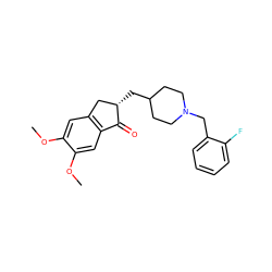 COc1cc2c(cc1OC)C(=O)[C@@H](CC1CCN(Cc3ccccc3F)CC1)C2 ZINC001203354223