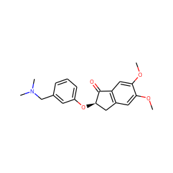 COc1cc2c(cc1OC)C(=O)[C@H](Oc1cccc(CN(C)C)c1)C2 ZINC000028340107