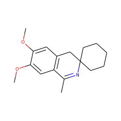 COc1cc2c(cc1OC)C(C)=NC1(CCCCC1)C2 ZINC000000053003