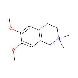 COc1cc2c(cc1OC)C[N+](C)(C)CC2 ZINC000000488921