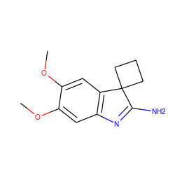 COc1cc2c(cc1OC)C1(CCC1)C(N)=N2 ZINC000103244964