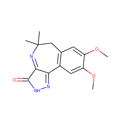 COc1cc2c(cc1OC)C1=NNC(=O)C1=NC(C)(C)C2 ZINC000000083150