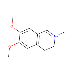 COc1cc2c(cc1OC)CC[N+](C)=C2 ZINC000001665746