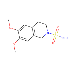 COc1cc2c(cc1OC)CN(S(N)(=O)=O)CC2 ZINC000036924410