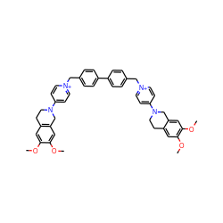 COc1cc2c(cc1OC)CN(c1cc[n+](Cc3ccc(-c4ccc(C[n+]5ccc(N6CCc7cc(OC)c(OC)cc7C6)cc5)cc4)cc3)cc1)CC2 ZINC000072134037