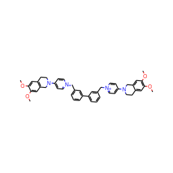 COc1cc2c(cc1OC)CN(c1cc[n+](Cc3cccc(-c4cccc(C[n+]5ccc(N6CCc7cc(OC)c(OC)cc7C6)cc5)c4)c3)cc1)CC2 ZINC000072134093