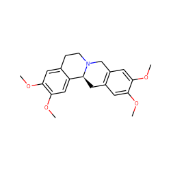 COc1cc2c(cc1OC)CN1CCc3cc(OC)c(OC)cc3[C@@H]1C2 ZINC000000607997