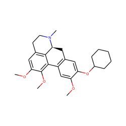 COc1cc2c(cc1OC1CCCCC1)C[C@H]1c3c(cc(OC)c(OC)c3-2)CCN1C ZINC000473124728