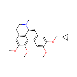 COc1cc2c(cc1OCC1CC1)C[C@H]1c3c(cc(OC)c(OC)c3-2)CCN1C ZINC000473125600