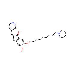 COc1cc2c(cc1OCCCCCCCCCN1CCCCC1)C(=O)/C(=C\c1ccncc1)C2 ZINC000084739371