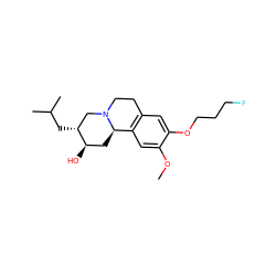 COc1cc2c(cc1OCCCF)CCN1C[C@@H](CC(C)C)[C@H](O)C[C@H]21 ZINC000043205516