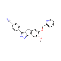 COc1cc2c(cc1OCc1ccccn1)Cc1c-2n[nH]c1-c1ccc(C#N)cc1 ZINC000028954479