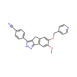 COc1cc2c(cc1OCc1ccncc1)Cc1c-2n[nH]c1-c1ccc(C#N)cc1 ZINC000028954450