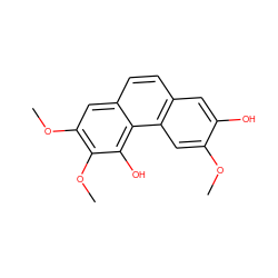 COc1cc2c(ccc3cc(OC)c(OC)c(O)c32)cc1O ZINC000001612340