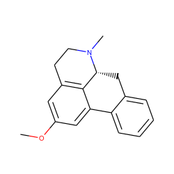 COc1cc2c3c(c1)-c1ccccc1C[C@H]3N(C)CC2 ZINC000040935447