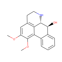 COc1cc2c3c(c1OC)-c1ccccc1[C@H](O)[C@H]3NCC2 ZINC000031501629