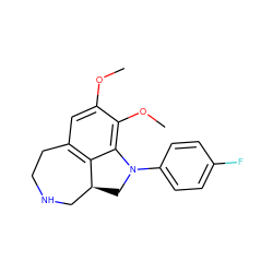 COc1cc2c3c(c1OC)N(c1ccc(F)cc1)C[C@H]3CNCC2 ZINC000028092886